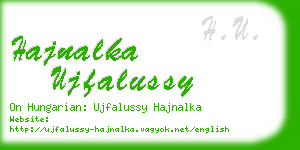 hajnalka ujfalussy business card